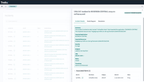 Trang sự cố (Incident page) - Liên kết cảnh báo & Tạo sự cố