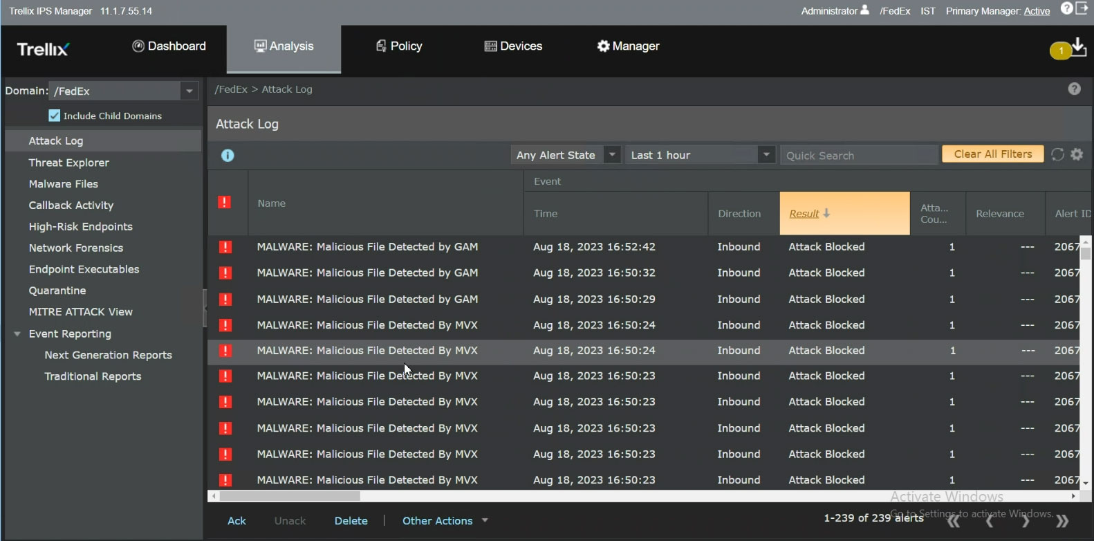 trellix ips blocking